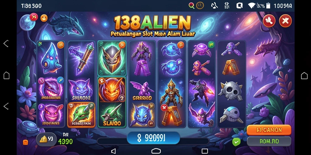 Tampilan gameplay Slot seru di 138ALIEN dengan grafis menarik.