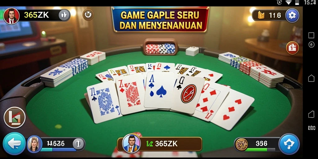 Screenshot gameplay seru Gaple di 365ZK.
