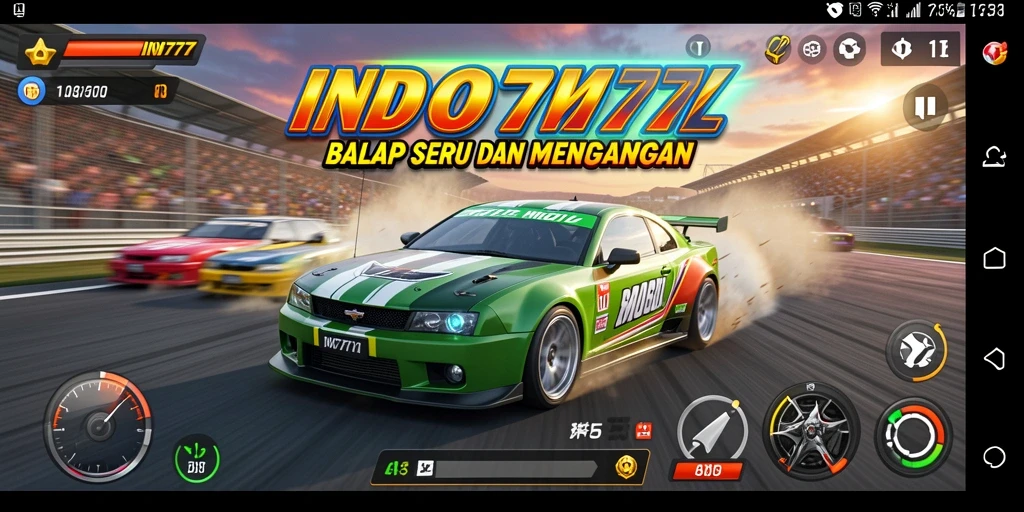 Tampilan seru gameplay balapan di INDO777.