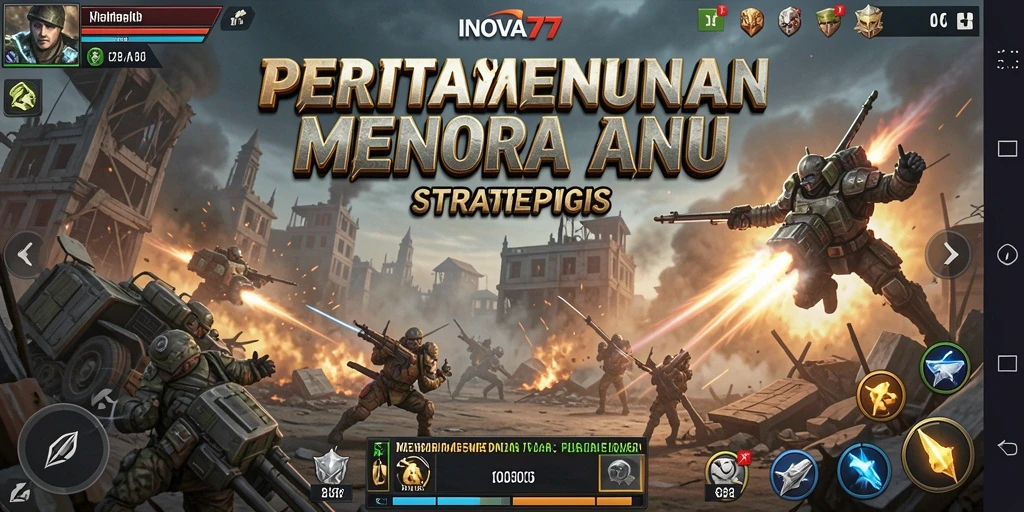 Tampilan gameplay seru di INOVA77 dengan strategi menara yang unik.