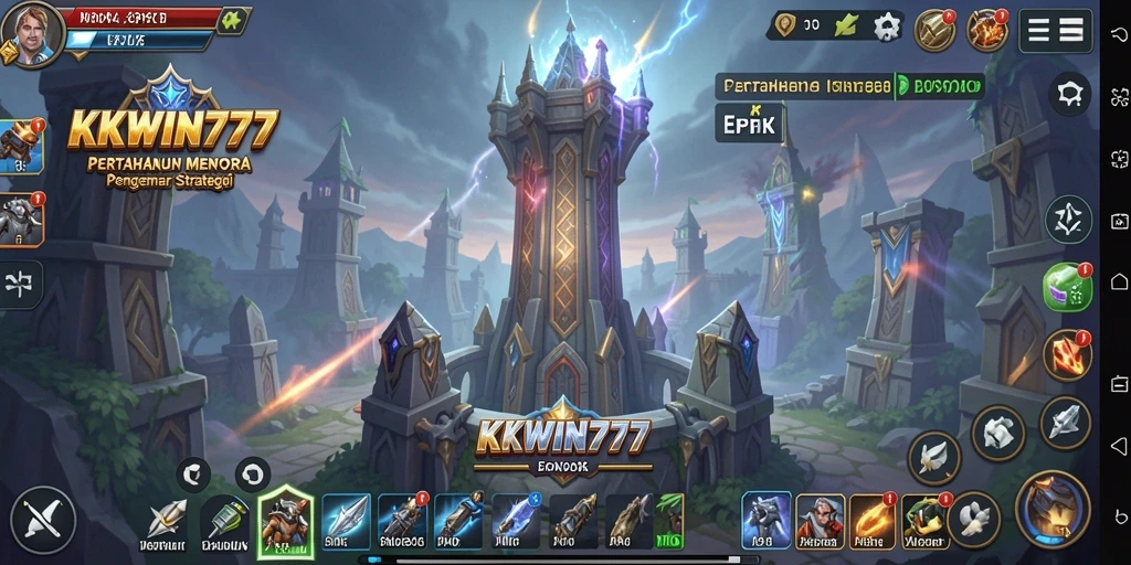 Gameplay menara pertahanan yang seru dan menantang.