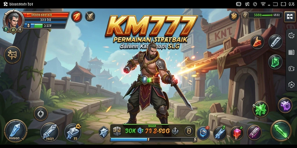 Screenshot gameplay KM777 menunjukkan aksi strategi yang seru.