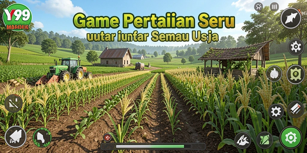 Screenshot gameplay Y89 menampilkan pengalaman pertanian yang seru.