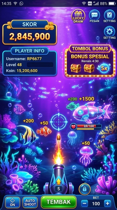 Screenshot beranda aplikasi rp6677 yang menarik dan informatif.